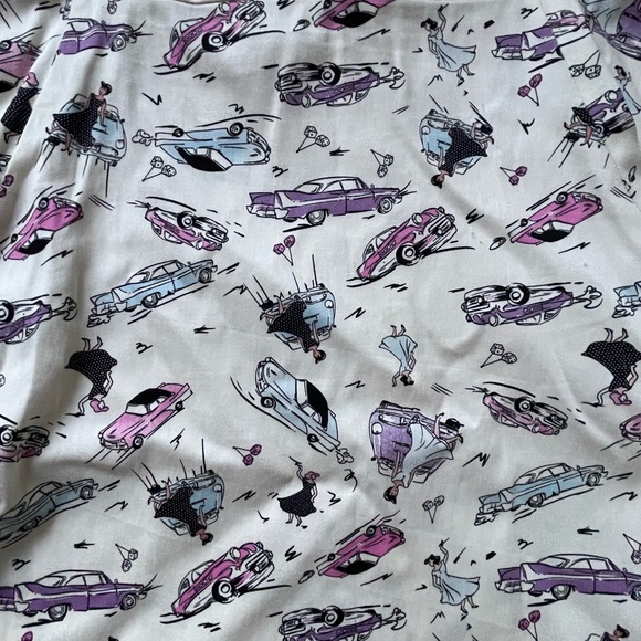 Collectif London 50s Car Print Swing Skirt – Size 3XL (UK 20) - Picture 6 of 15